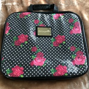 Betsey Johnson Roses Polka Dots Sequin Laptop Bag